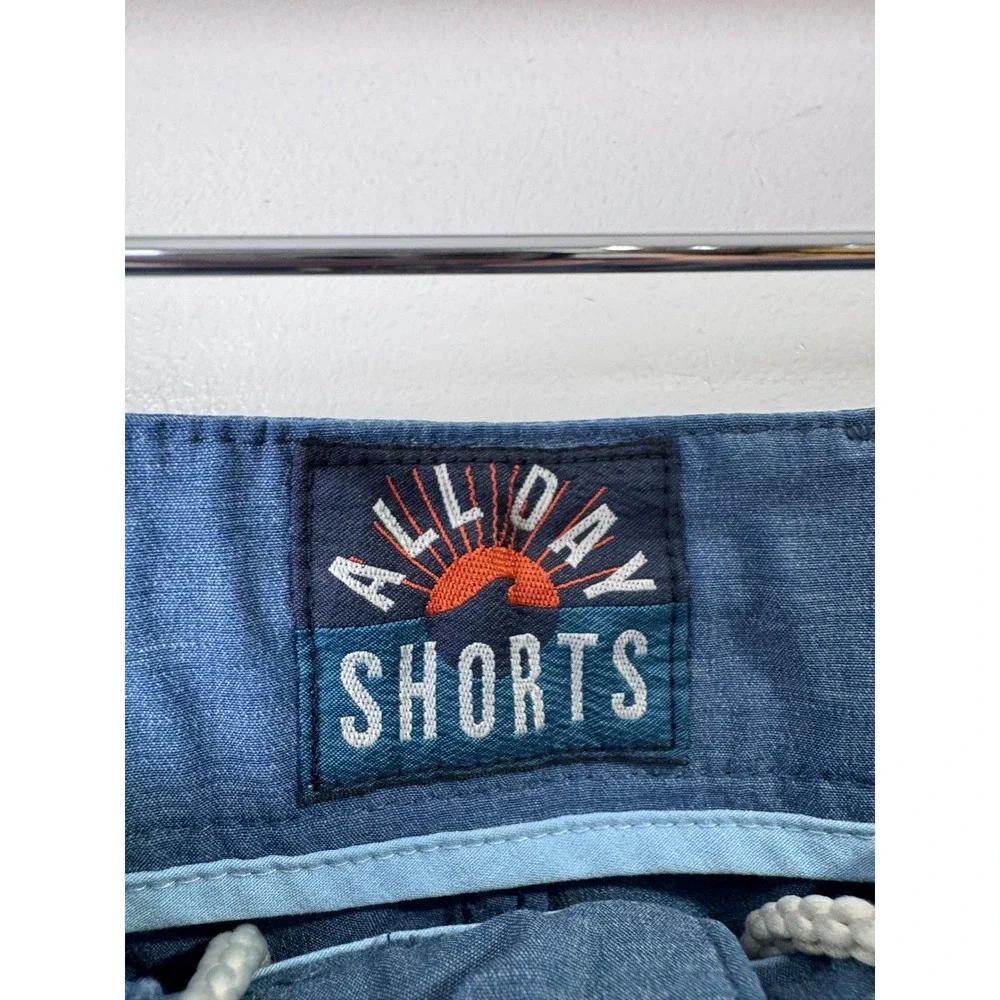 Faherty Men Blue All Day Short Hybrid Stretch Size 36